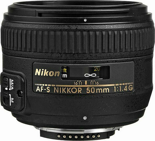 Nikon Full Frame Φωτογραφικός Φακός AF-S Nikkor 50mm f/1.4G Σταθερός για Nikon F Mount Μαύρος