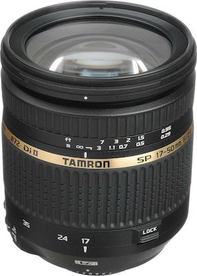 Crop Фотообектив SP AF 17-50mm F2.8 XR Di II Стандартно увеличение за Канон EF Монтаж Черен