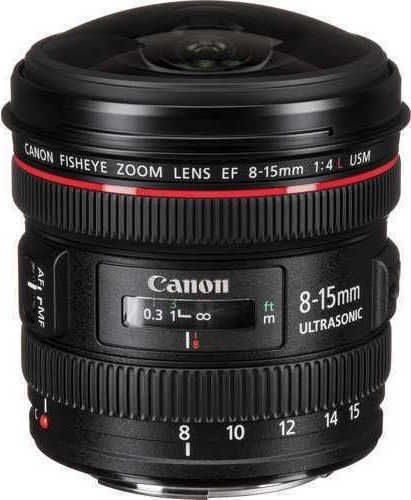 Canon Full Frame Φωτογραφικός Φακός EF 8-15mm f/4L USM Fisheye για Canon EF Mount Μαύρος