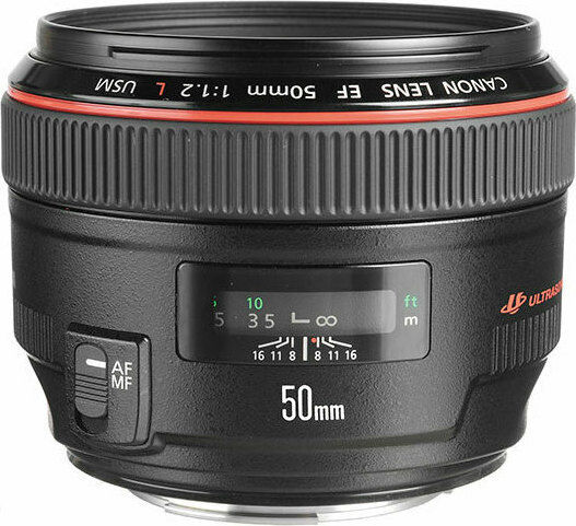 Canon Full Frame Φωτογραφικός Φακός 50mm f/1.2L USM Σταθερός για Canon EF Mount Μαύρος