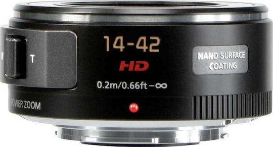 Panasonic Crop Φωτογραφικός Φακός Lumix G X Vario PZ 14-42mm f/3.5-5.6 Asph. Power OIS Wide Angle Zoom για Micro Four Thirds (MFT) Mount Μαύρος
