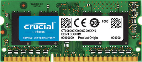 Crucial DDR3 with Module 1x8GB and Speed 1600 for Laptop