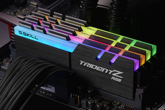 G.Skill Trident Z RGB DDR4 32GB RAM με 4x8GB Modules και Ταχύτητα 3200 για Desktop