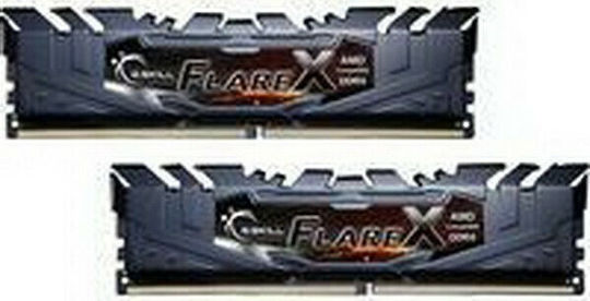 G.Skill Flare X 16GB DDR4 RAM με 2 Modules (2x8GB) και Ταχύτητα 3200 για Desktop
