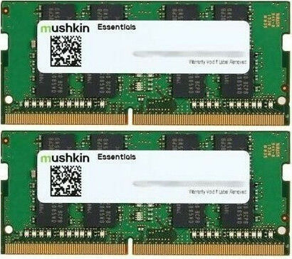 Mushkin Essentials 32GB DDR4 RAM mit 2 Modulen (2x16GB) und Geschwindigkeit 2400 für Laptop