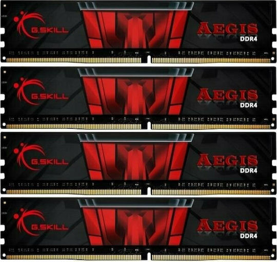 G.Skill Aegis DDR4 DDR4 64GB RAM με 4x16GB Modules και Ταχύτητα 3200 για Desktop
