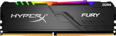 HyperX Fury RGB 8ГБ DDR4 RAM с Скорост 3600 за Настолен компютър