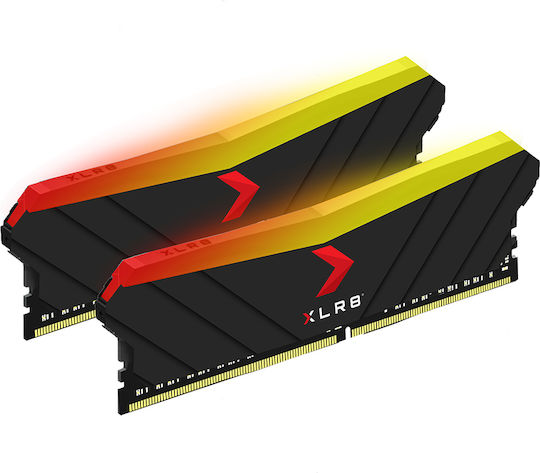 PNY XLR8 16GB DDR4 RAM cu 2 module (2x8GB) și Viteză 3200 pentru