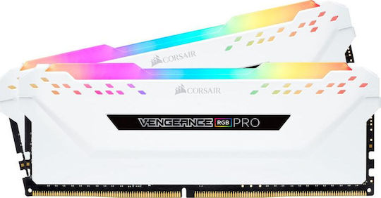 Corsair Vengeance RGB Pro White 32GB DDR4 RAM cu 2 module (2x16GB