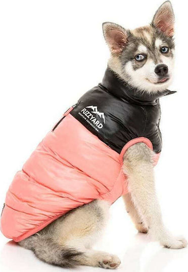 Fuzzyard Harlem Puffer Μπουφάν Σκύλου Ροζ με Μήκος Ράχης 26 εκ.