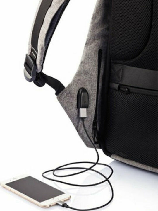 NOD CitySafe Waterproof Backpack for Laptop 15.6" with USB Port in Gray Color