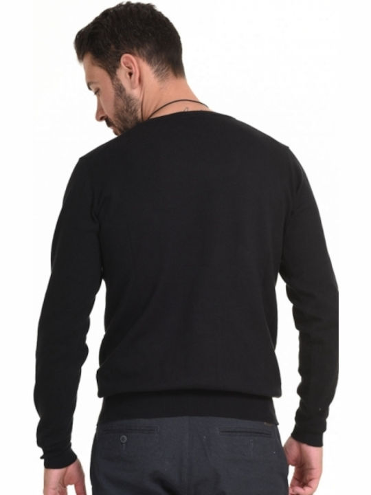 Smart Fashion 44-206-024 Herren Langarm-Pullover Schwarz