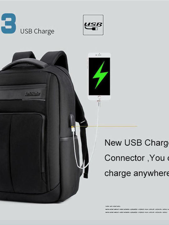 Arctic Hunter B00121C Водоустойчива Раница За Лаптоп 15.6" С USB Порт В Черен Цвят