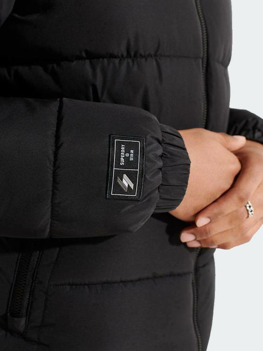 Herren Winter Jacke Puffer Schwarz