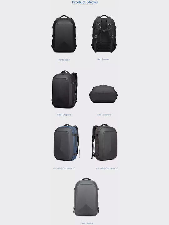 Ozuko Wasserdicht Tasche Rucksack für Laptop 15.6" Army 9082
