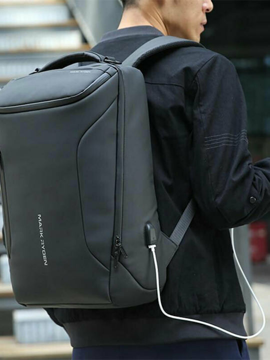 Mark Ryden MR9031Y Αδιάβροχη Τσάντα Πλάτης για Laptop 15.6" με Θύρα USB σε Μαύρο χρώμα