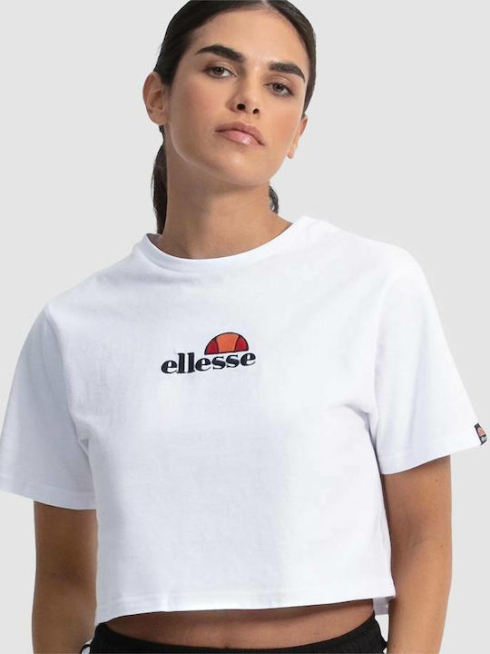Fireball Women's Athletic Crop Top Short Sleeve White