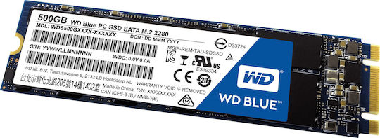 Western Digital Blue 3D SSD 500GB M.2 SATA III WDS500G2B0B
