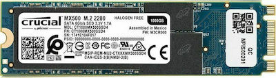 Crucial MX500 SSD 1TB τύπου M.2 με σύνδεση SATA III CT1000MX500SSD4