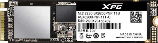 Adata XPG SX8200 Pro SSD 1TB τύπου M.2 με σύνδεση PCI Express 3.0 ASX8200PNP-1TT-C