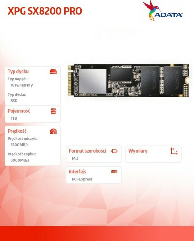 メモリー XPG SX8200PNP 1TB M.2 SSD 118005_1.webp