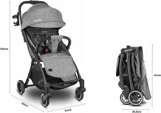 Lionelo Julie One Baby Stroller Suitable for Newborn Black 6.65kg 1658920
