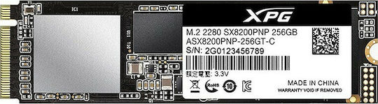 Adata XPG SX8200 Pro SSD 256GB τύπου M.2 με σύνδεση PCI Express 3.0 ASX8200PNP-256GT-C