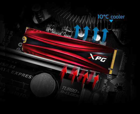 Adata XPG Gammix S11 Pro SSD 512GB τύπου M.2 με σύνδεση PCI Express 3.0 και Ψύκτρα AGAMMIXS11P-512GT-C