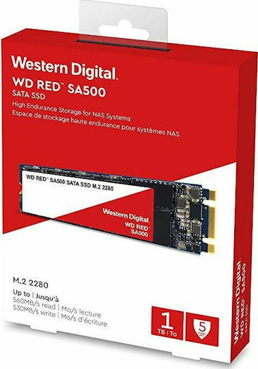 Western Digital Red SA500 SSD 1TB τύπου M.2 με σύνδεση SATA III WDS100T1R0B Bulk