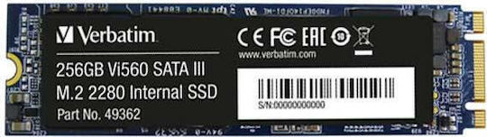 Verbatim Vi560 S3 SSD 256GB Тип M.2 С Връзка SATA III 49362