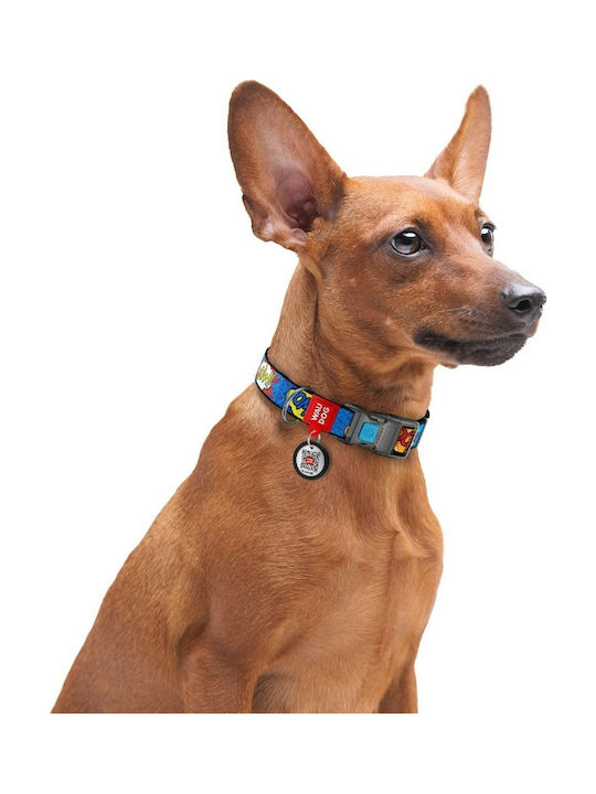 WauDog WOW Plastic Ошийник за куче в Син цвят със Smart ID 25мм x 35 - 58см