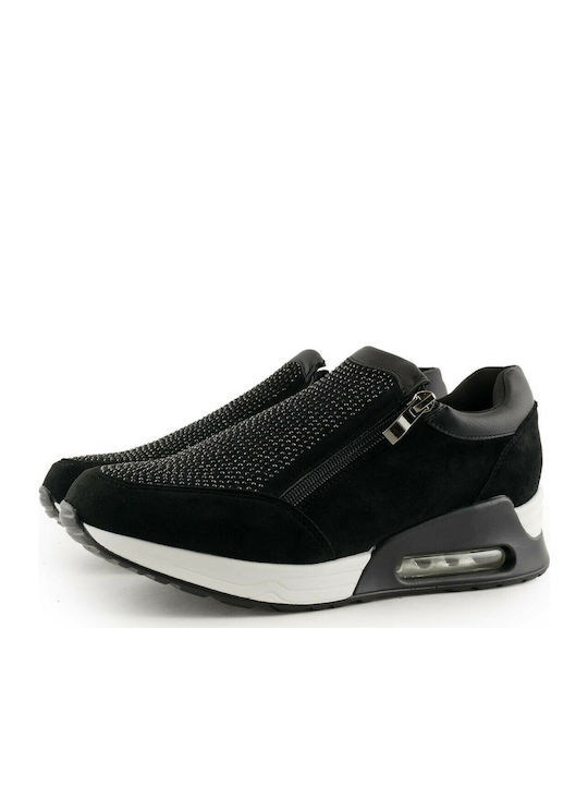 Love4shoes Love4shoes 8953 Mods Plus Sneakers Black