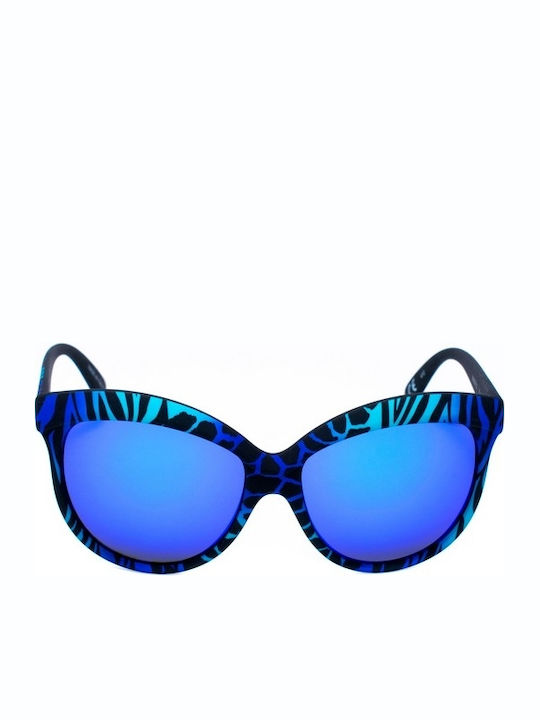 Italia Independent Women's Sunglasses with Blue Plastic Frame 0092.ZEF.022