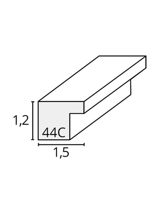 Deknudt S44CF1 Κορνίζα Ξύλινη με Λευκό Πλαίσιο White