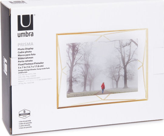 Umbra Prisma Mat Bras Metallic Photo Frame with Gold Frame