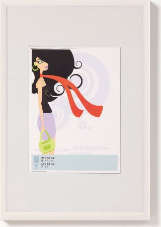 Walther Plastic Photo Frame with White Frame