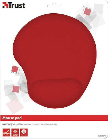 Trust Bigfoot Gel Mouse Pad (205mm) with Wrist Support Red 20429