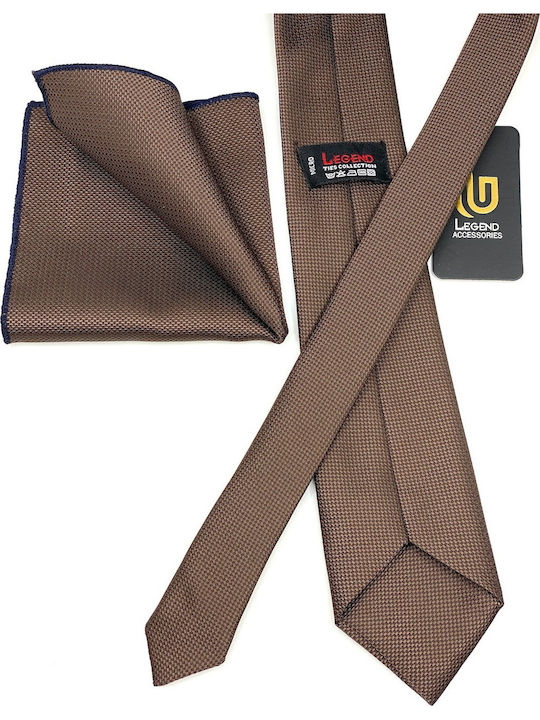 Legend Accessories Men's Tie Set Monochrome Brown Red