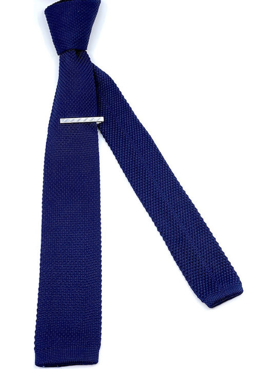 Legend Accessories Ανδρική Γραβάτα Πλεκτή Μονόχρωμη σε Navy Μπλε Χρώμα