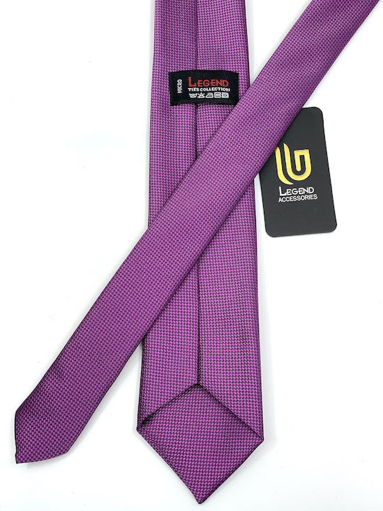 Legend Accessories Set de Cravată pentru Bărbați Sintetic Monocromie în Culorea Violet