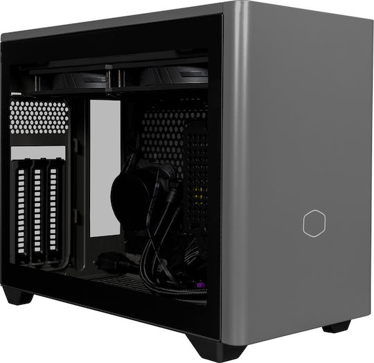 CoolerMaster Masterbox NR200P MAX Gaming Mini-Turm Computergehäuse mit Seitenfenster Schwarz