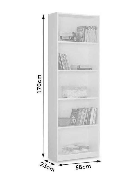 Bookcase Max Purple 58x23x170cm