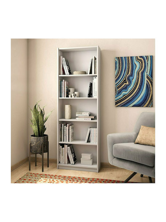 Βιβλιοθήκη Max Λευκή 58x23x170εκ.