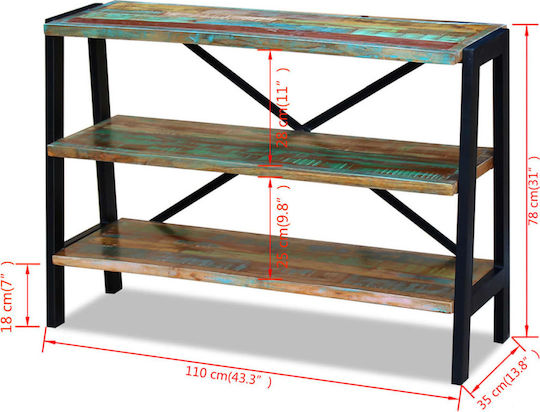 Етажерка 110x35x78см.