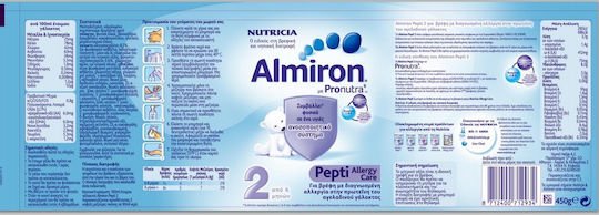 Nutricia Almiron Pepti 2 Säuglingsmilch Für Über 6 Monate 450g