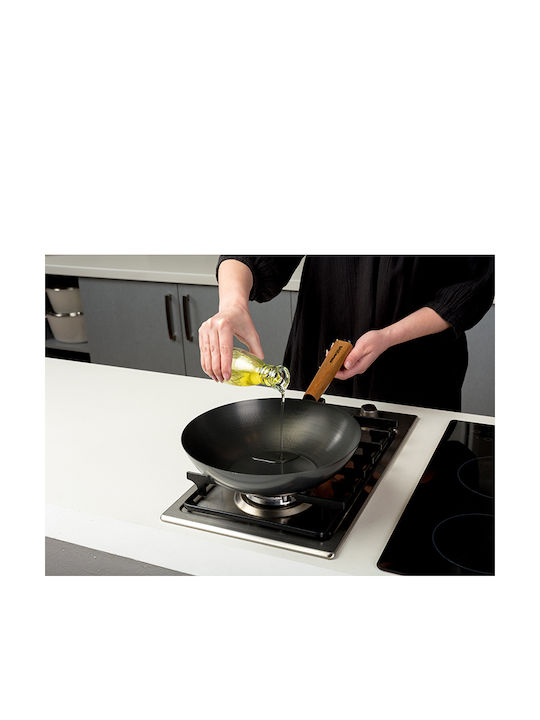 Nava Cantonese Wok made of Stainless Steel with Non-Stick Coating 28cm