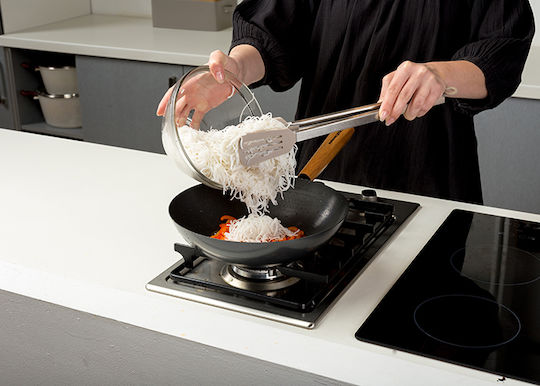 Nava Cantonese Wok aus Edelstahl mit Antihaftbeschichtung 30cm