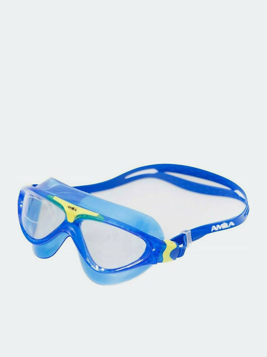 AMILA L1004YAF Swimming Goggles Kids with Anti-fog Lenses Blue