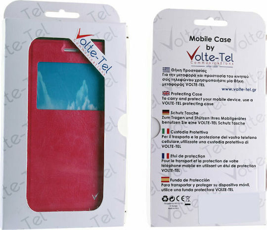 Volte-Tel Wallet Δερματίνης Ροζ (Galaxy S7 Edge)