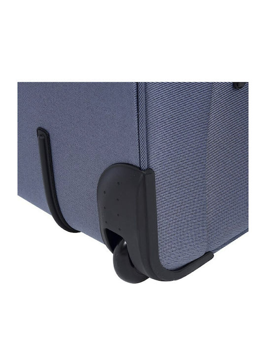 Diplomat Small The Athens Collection Cabin Fabric Blue Suitcase With 2 Wheels Height 55cm